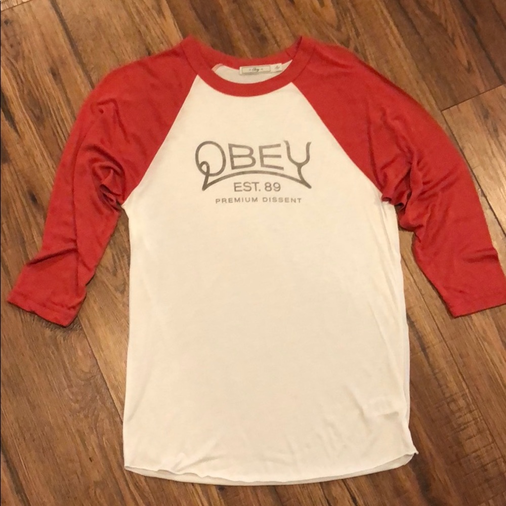 Obey baseball tee